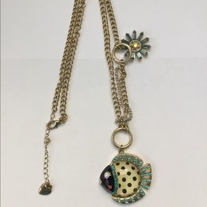 Betsey Johnson Polka Dot Fish Necklace